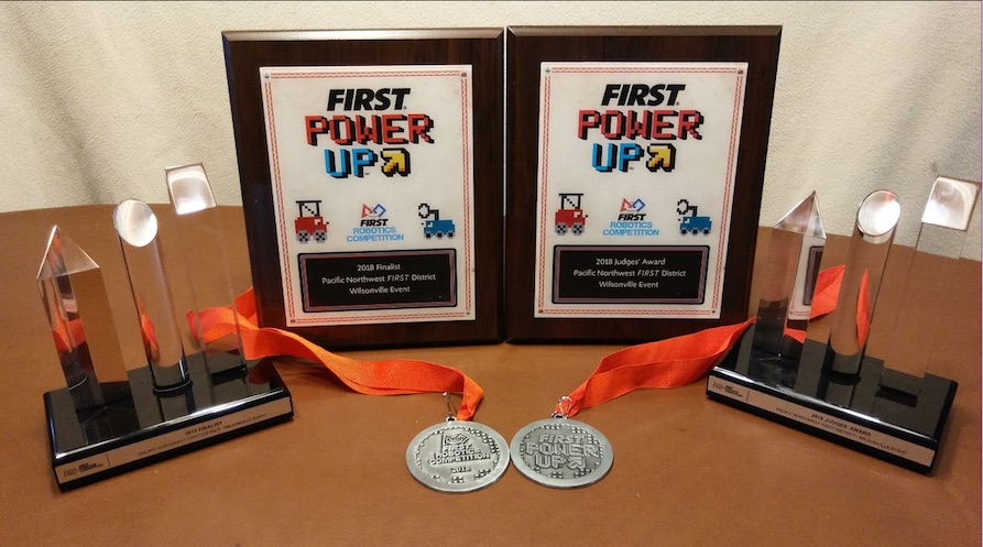 Judges Award and Finalist Award from Wilsonville